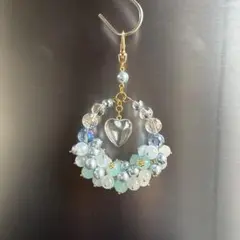ハンドメイド　ミニリース　キーホルダー