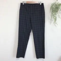 2807 ユニクロ カジュアルパンツ シンプルボトム チェック レギパン M