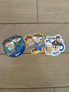 中日ドラゴンズ カンパイ師匠×ドアラステッカー　3枚