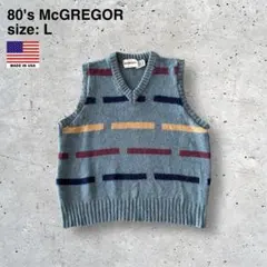 80's USA製 McGREGORマックレガー　ウール　ニット　チョッキ