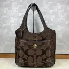 Vintage Coach Bag Signature Ergo Brown