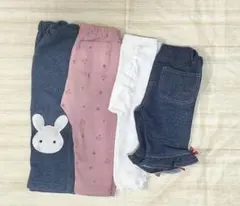 ベビー パンツ まとめ　うさぎ柄 花柄　タイツ　西松屋　UNIQLO バースデイ