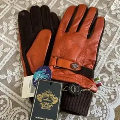 オロビアンコ 手袋 メンズ ラムレザー ウール 混 スマホ対応 24cm新品