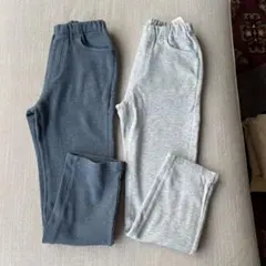 長ズボン2色セット（グレー・ネイビー）130美品