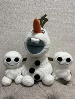 香港ディズニー限定 オラフ スノーギース ニット風ぬいぐるみ 約30cm タグ付