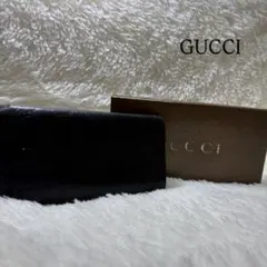 ✨美品✨ グッチ 長財布 二つ折り シマ GG 柄 フラップ