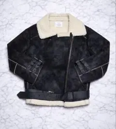 b3 美品☆Ungrid ☆アングリッド☆フェイクムートンボアジャケットフライト