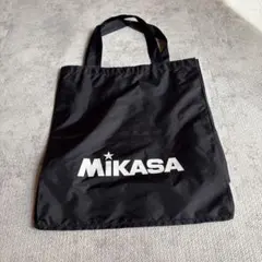 MIKASA ブラック トートバッグ スナップボタン付き【ダグ無未使用品】