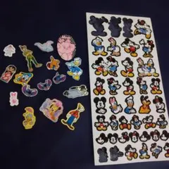 ディズニーキャラクターシールセット　フレークシール　ピーターパン　ミッキー　平成
