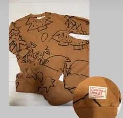 ZARA 116cm 裏起毛 クリスマス柄トレーナー