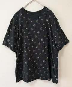 海外限定品 NIKE ナイキ 総柄 スウッシュ コットン Tシャツ 半袖