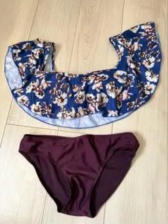 バーガンディ Sサイズ ビキニ　水着　オフショル