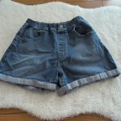 ユニクロ　キッズ　ショートパンツ　ウエストゴム 140cm