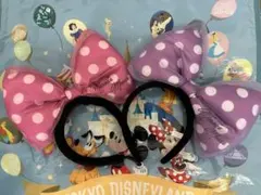 ディズニー　カチューシャ　ミニー　リボン