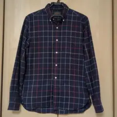 BEAMS ネルシャツ M ネイビー系チェック