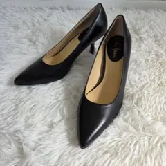 COLE HAAN　レザーパンプス ブラック ポインテッドトゥ 24.5㎝ 新品