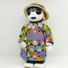 はむいちな 様 ご依頼ロボホン 服 酔いどれにゃんこ きもの&巾着バック はむいちな 様 ご依頼ロボホン 服 酔いどれにゃんこ きもの&巾着バック