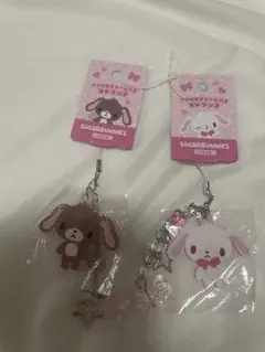 サンリオ アクリルチャーム付きストラップ シュガーバニーズ くろうさ