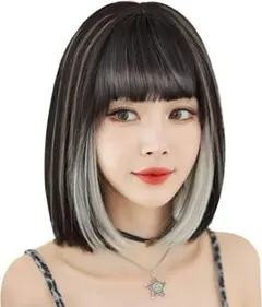 ウィッグ ショート ボブ 小顔 かつら カツラ 女装 ボブ フルウイッグ 前髪