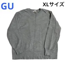 【未着用】GU ジーユー　オーバーサイズ クルーネック セーター　グレー　ニット
