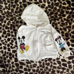 Disney ミッキー ミニー フード付きパーカー 9/12ヶ月　80cm