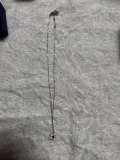 【Swarovski】 花モチーフ ネックレス　シルバー