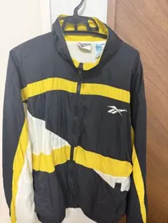 Reebok ナイロンジャケット 黒/黄色/白