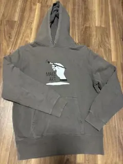 BEAMS T アートプリント パーカー S グレー