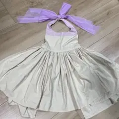 ベビー用クリーム色エプロン80-90cm MARLMARL