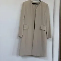 【バブル期 】ワンピース・ノーカラー ロングジャケット