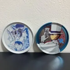 美品　名探偵コナン　紺青の拳　怪盗キッド　缶コースター　2種セット