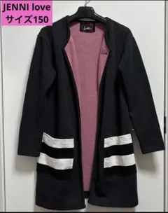 JENNI love カーディガン サイズ150 ブラック/ピンク ジェニィのサムネイル
