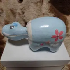 リサラーソン カバ 貯金箱 波佐見焼 置物 - メルカリ