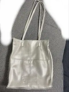 スタジオクリップ　シルバー 合成皮革 ショルダーバッグ