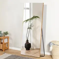 お値下げ可スタンドミラー 姿見 全身鏡 アーチ型 ホワイト W60×H160cm