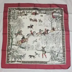 エルメス カレ90 L'hiver 冬 スカーフ シルク ルドゥー