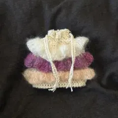 ハンドメイド 巾着ポーチ フリル 小物入れ デジカメケース たばこケース