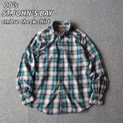 00s ST.JOHN'SBAY オンブレチェック 長袖 シャツ グランジ S