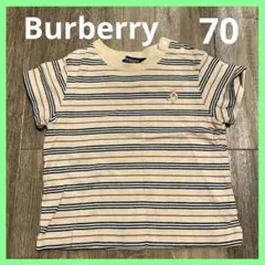 美品★【BURBERRY】バーバリー　70　ベビー Tシャツ　くま刺繍