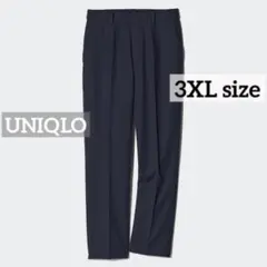 0560 大きめサイズ UNIQLO スマートアンクルパンツ ネイビー