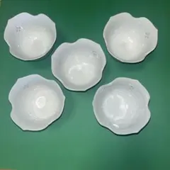 花びら型陶器小鉢5個セット