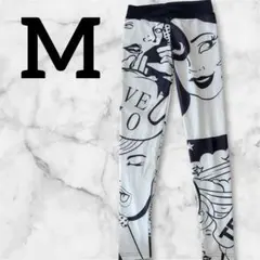 ⭐️6130 【M】ワークアウト レギンス グラフィックデザイン スパッツ