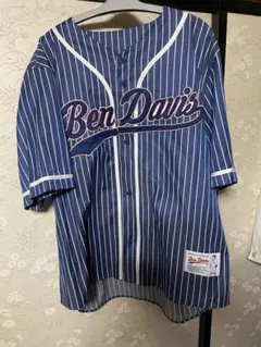 【完売品】BEN DAVIS タケオキクチ ベースボールシャツ Mブルーのサムネイル