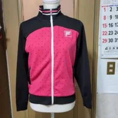 キッズ160サイズ　FILA ドット柄 ジャージ ピンク/ブラック