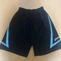 asics バスケットボールショートパンツ 黒/青L