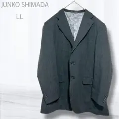 シマダ ジュンコ フォーマル　ジャケット　ストライプ　LL ダークグレーのサムネイル