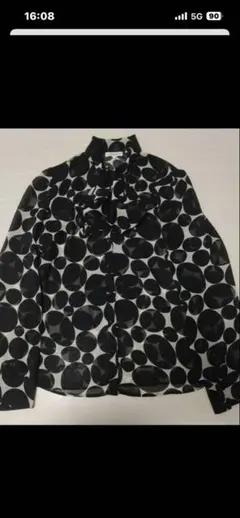 ナラカミーチェ　ボウタイブラウス 長袖 ドット柄 水玉　ブラウス