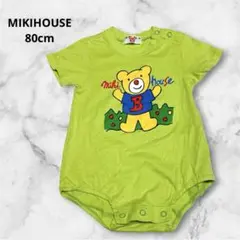 ミキハウス レトロ クマ柄 ロンパース 80 半袖　ダルマ　mikihouseのサムネイル