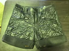 s797 アディダス　ゴルフショートパンツ ブラック×オレンジ　M