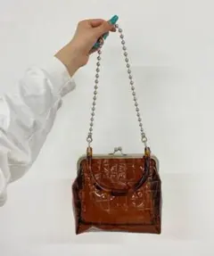 【美品】WHO’S WHO gallery◆がま口PVCバッグのサムネイル